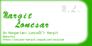 margit loncsar business card